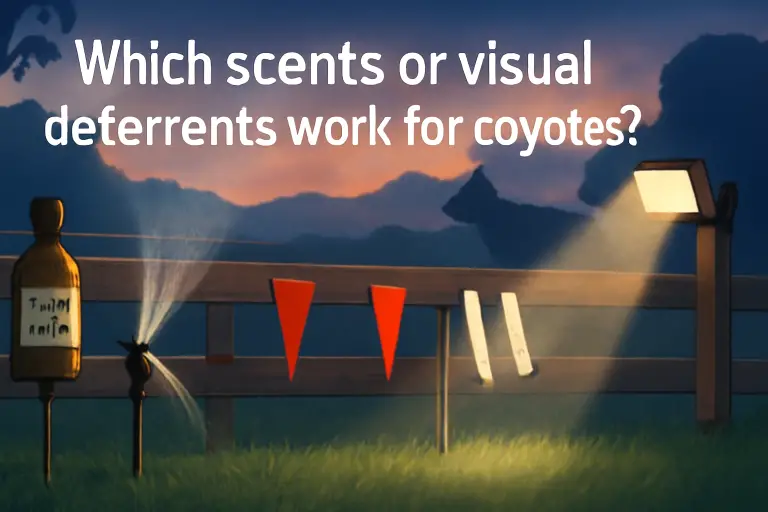 Which scents or visual deterrents work for coyotes?