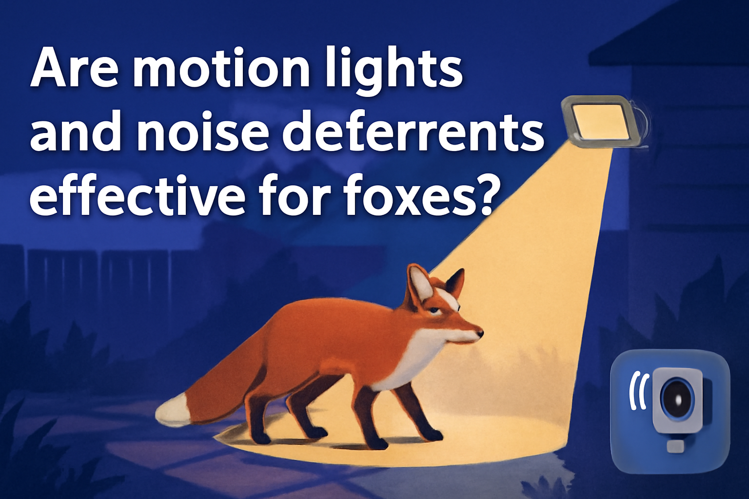Are motion lights and noise deterrents effective for foxes?