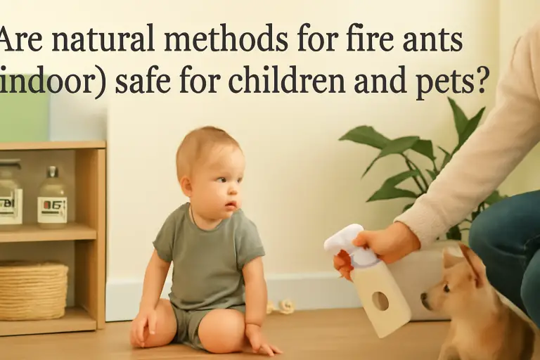 Are natural methods for fire ants (indoor) safe for children and pets?