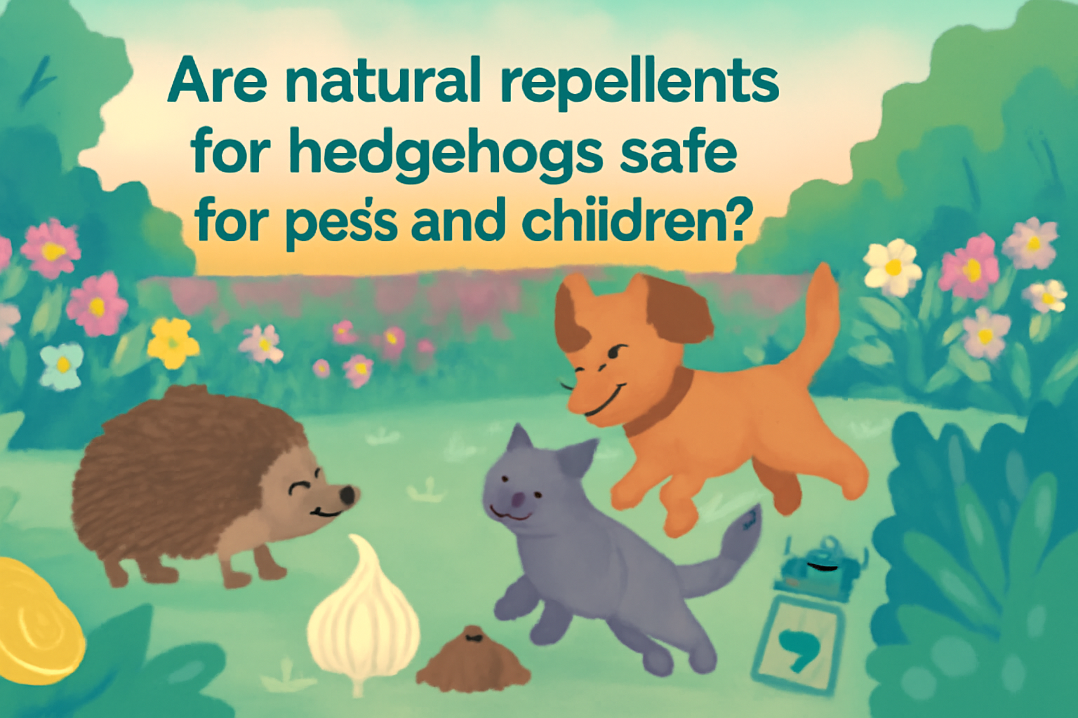 Are natural repellents for hedgehogs safe for pets and children?