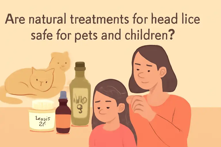 Are natural treatments for head lice safe for pets and children?
