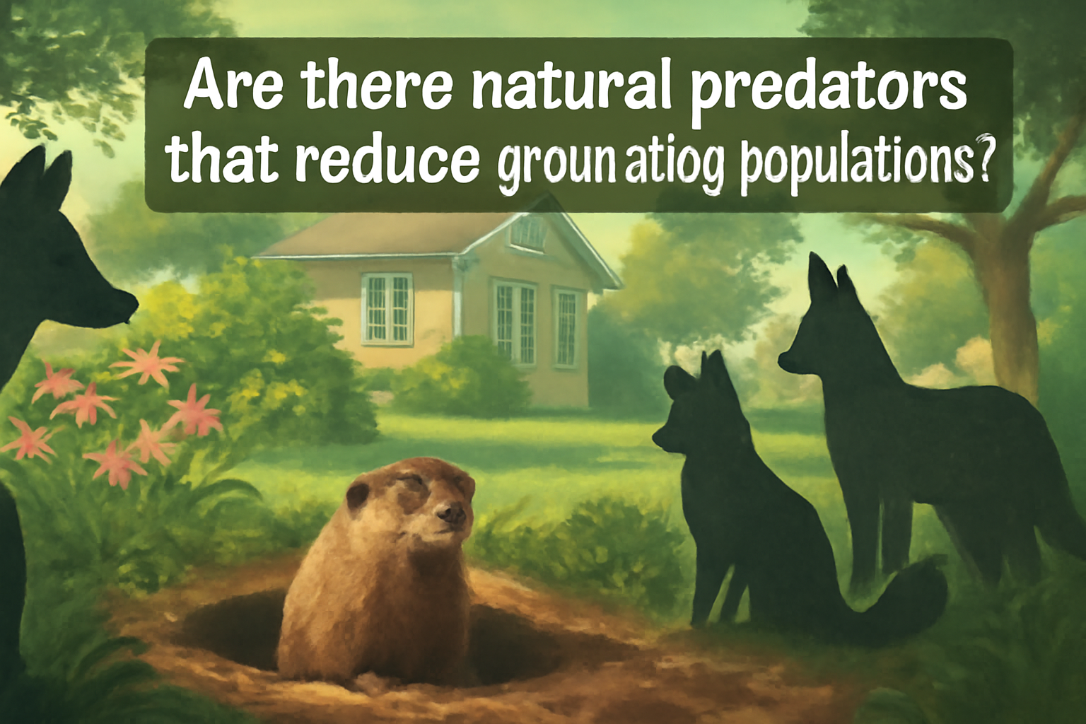 Are there natural predators that reduce groundhogs populations?
