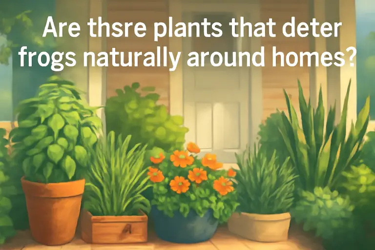 Are there plants that deter frogs naturally around homes?