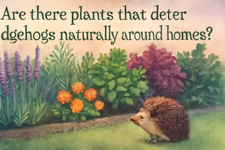 Are there plants that deter hedgehogs naturally around homes?