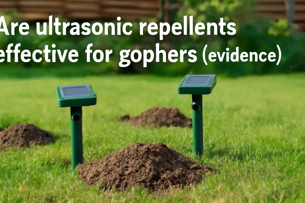 Are ultrasonic repellents effective for gophers (evidence)?