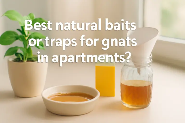 Best natural baits or traps for gnats in apartments?