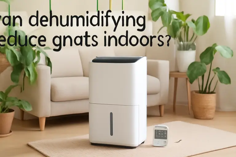 Can dehumidifying reduce gnats indoors?