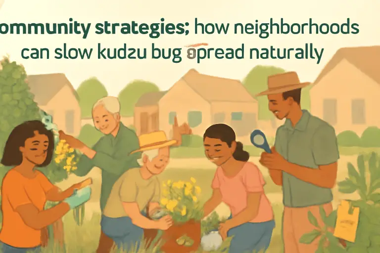 Community strategies: how neighborhoods can slow kudzu bug spread naturally
