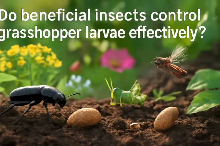 Do beneficial insects control grasshoppers larvae effectively?