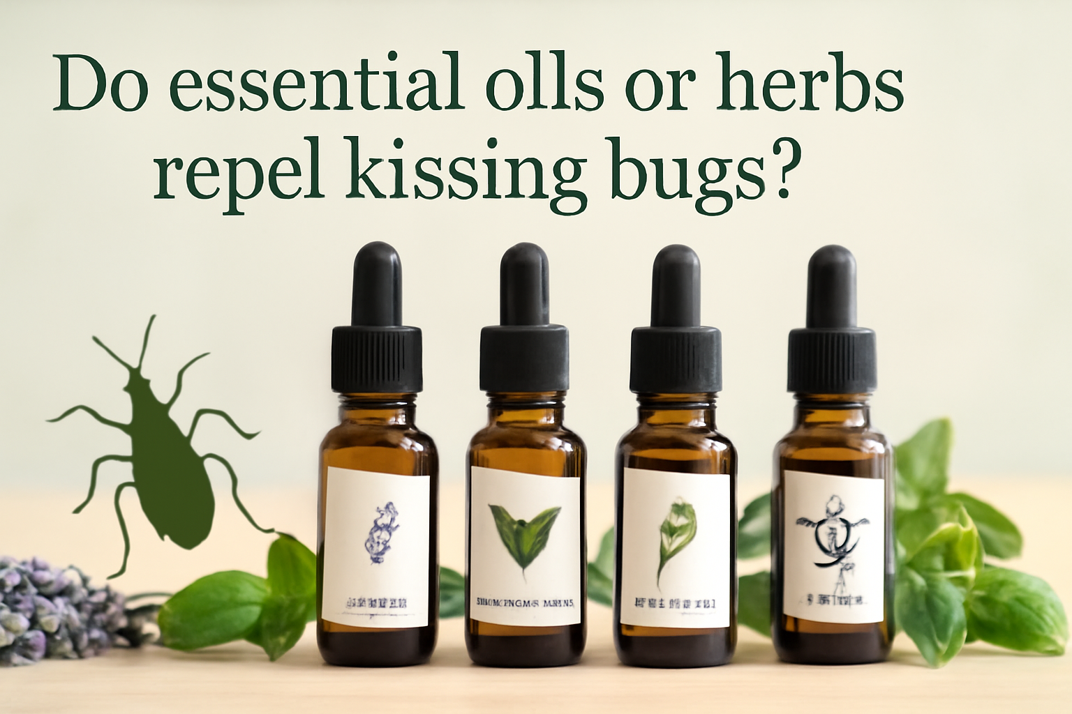 Do essential oils or herbs repel kissing bugs?