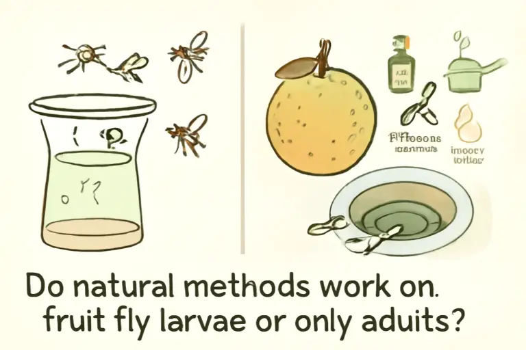 Do natural methods work on fruit flies larvae or only adults?
