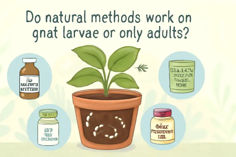 Do natural methods work on gnats larvae or only adults?