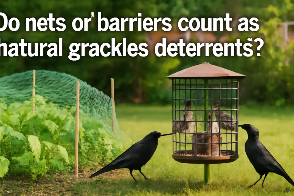 Do nets or barriers count as natural grackles deterrents?
