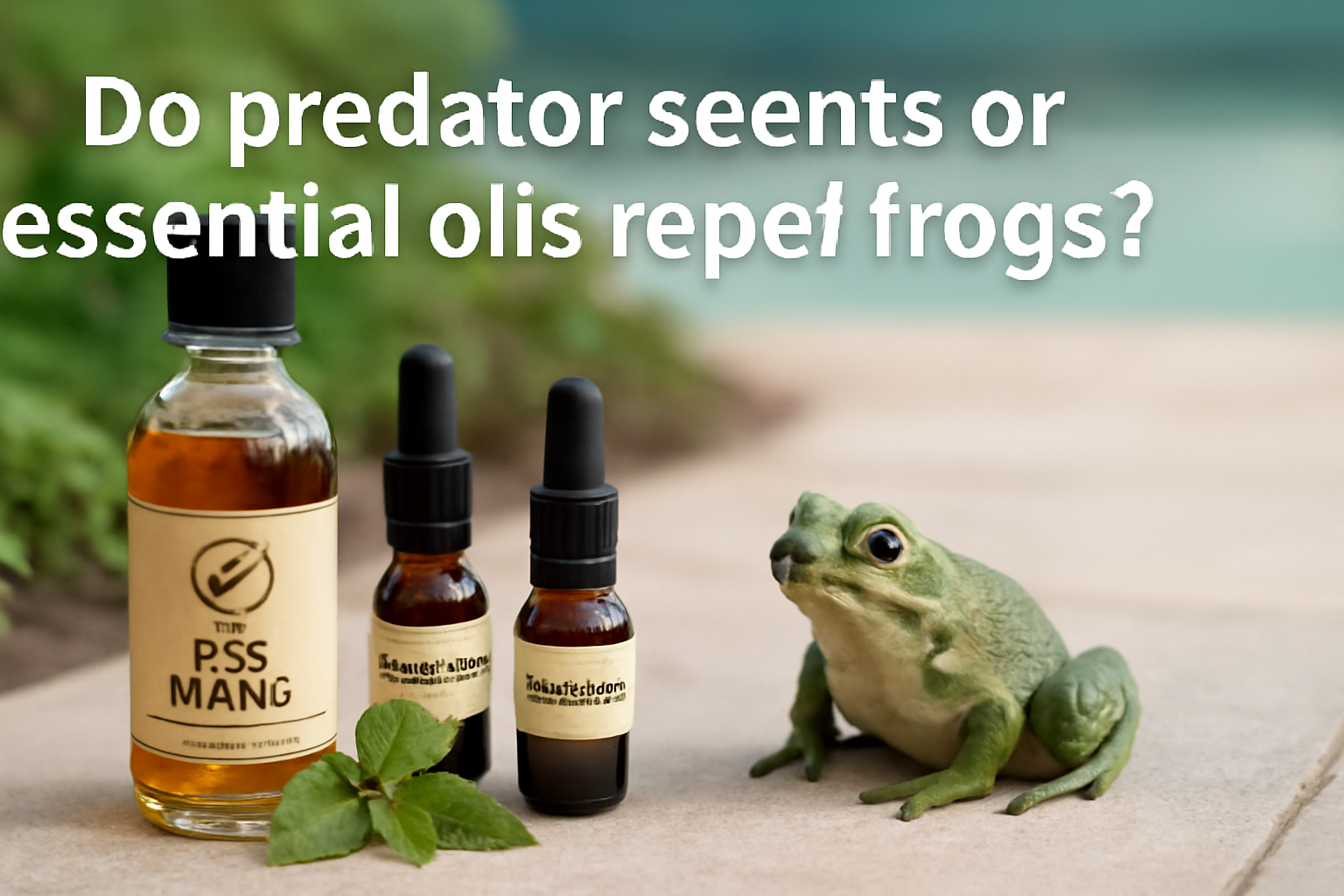 Do predator scents or essential oils repel frogs?
