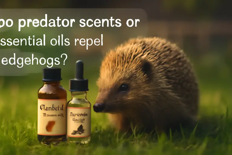 Do predator scents or essential oils repel hedgehogs?
