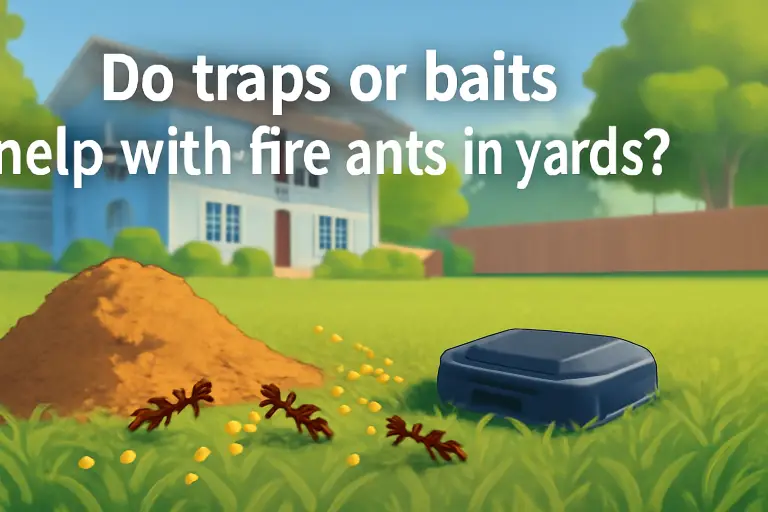 Do traps or baits help with fire ants (yard) in yards?