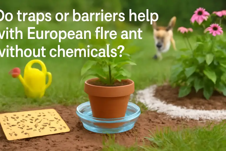Do traps or barriers help with european fire ant without chemicals?