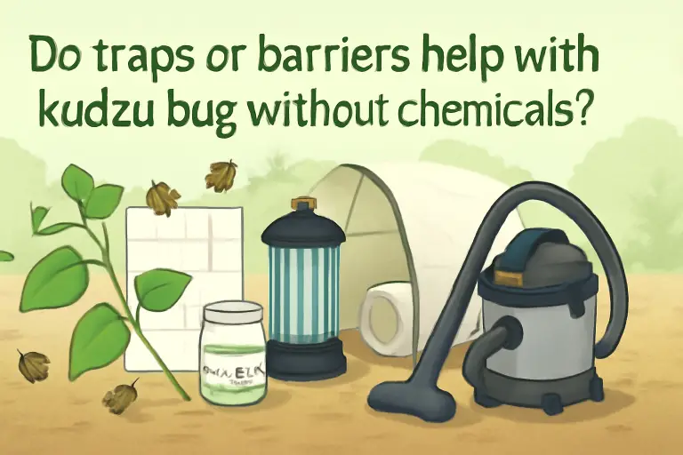Do traps or barriers help with kudzu bug without chemicals?