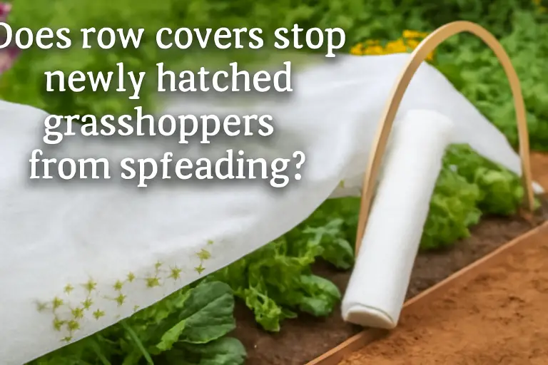 Does row covers stop newly hatched grasshoppers from spreading?