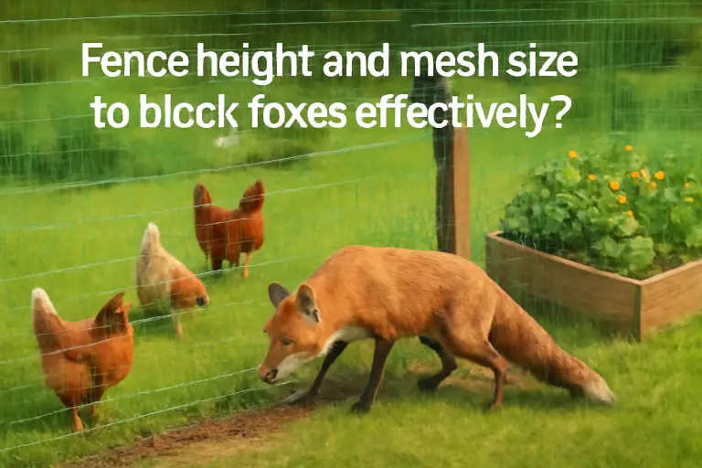 Fence height and mesh size to block foxes effectively?