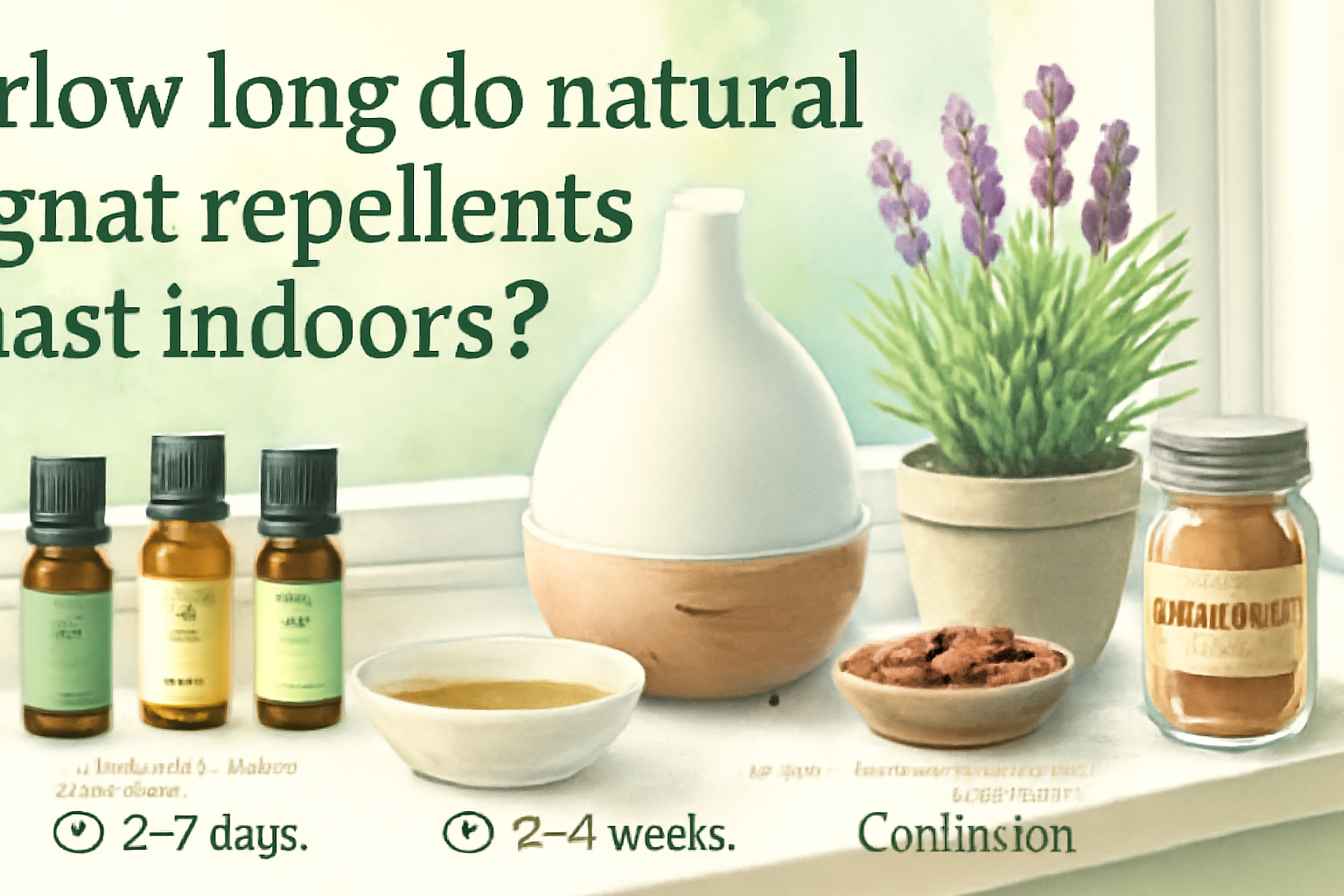 How long do natural gnats repellents last indoors?