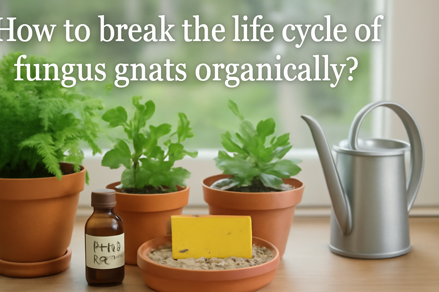How to break the life cycle of fungus gnats organically?
