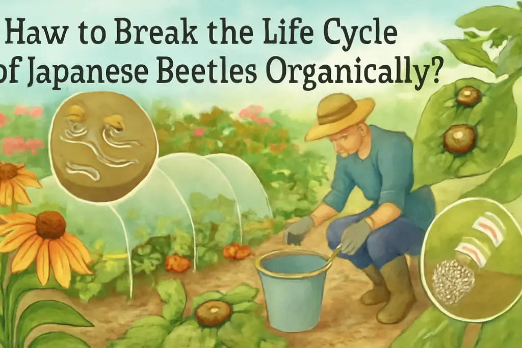 How to break the life cycle of japanese beetles organically?