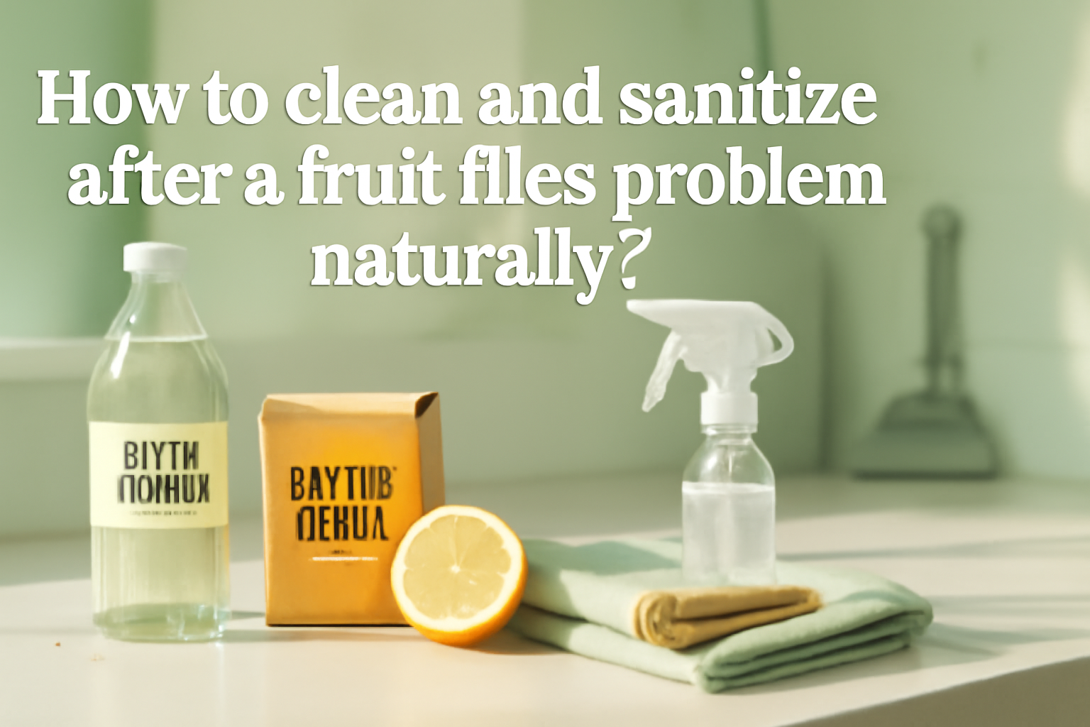 How to clean and sanitize after a fruit flies problem naturally?