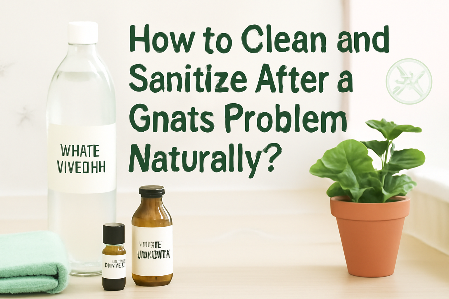 How to clean and sanitize after a gnats problem naturally?