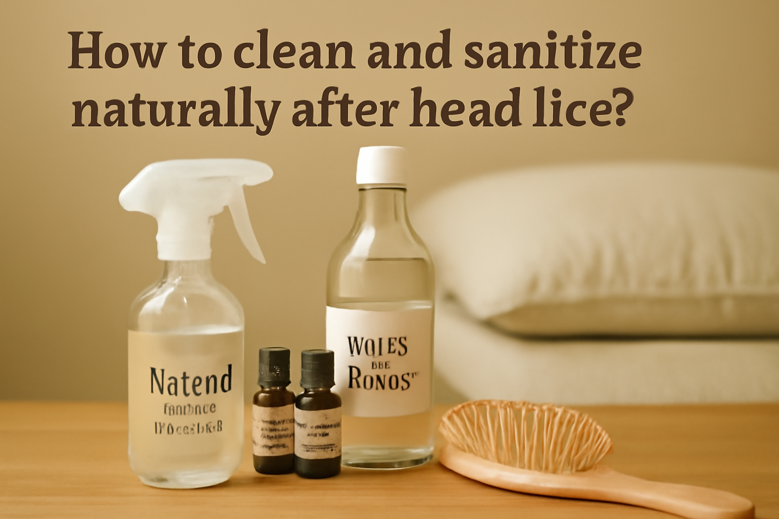 How to clean and sanitize naturally after head lice?