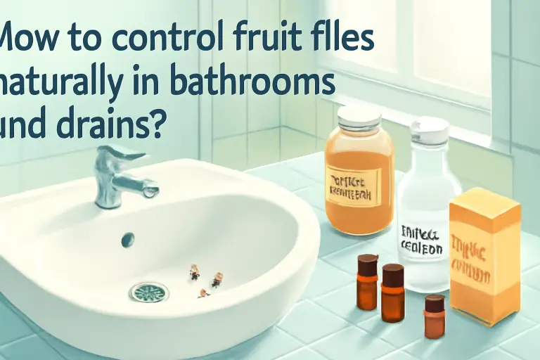 How to control fruit flies naturally in bathrooms and drains?