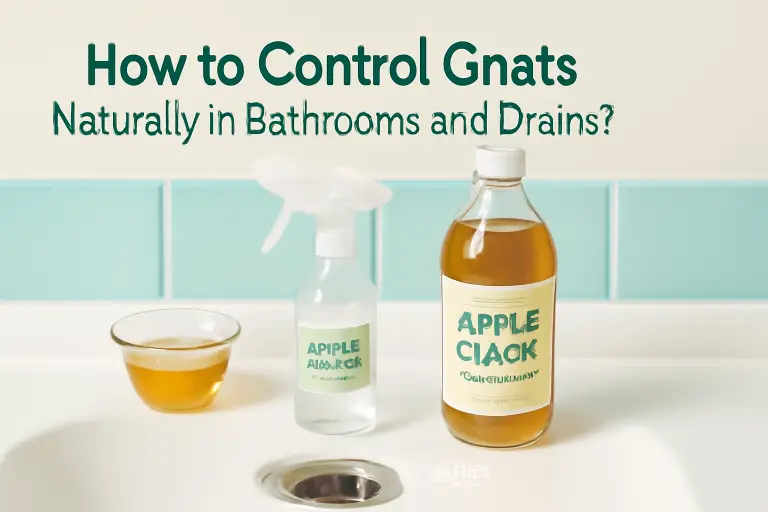 How to control gnats naturally in bathrooms and drains?