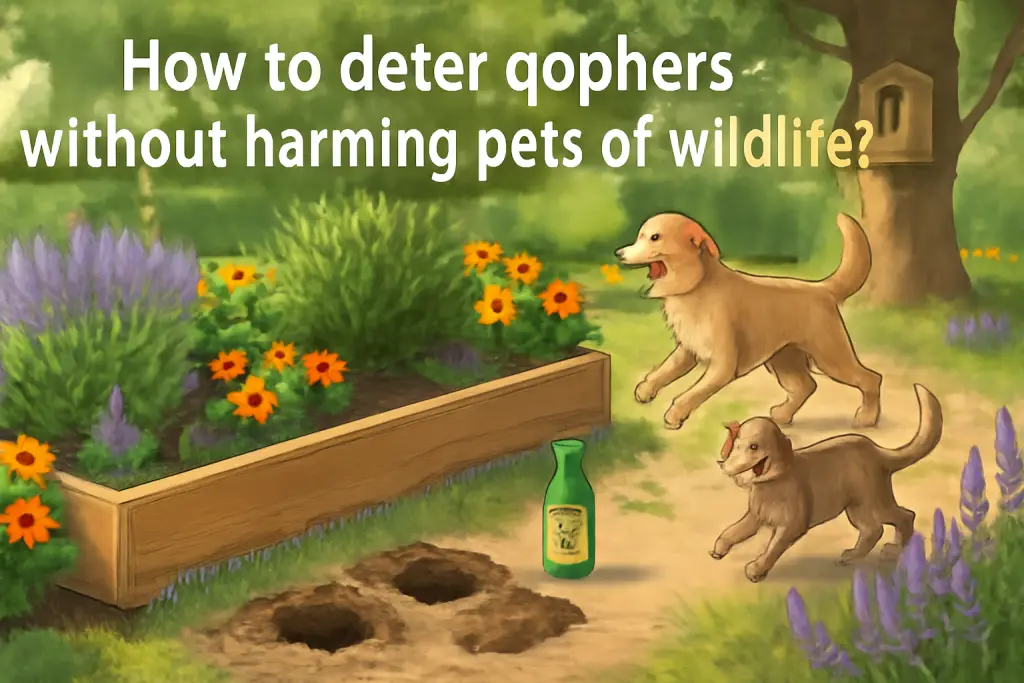 How to deter gophers without harming pets or wildlife?