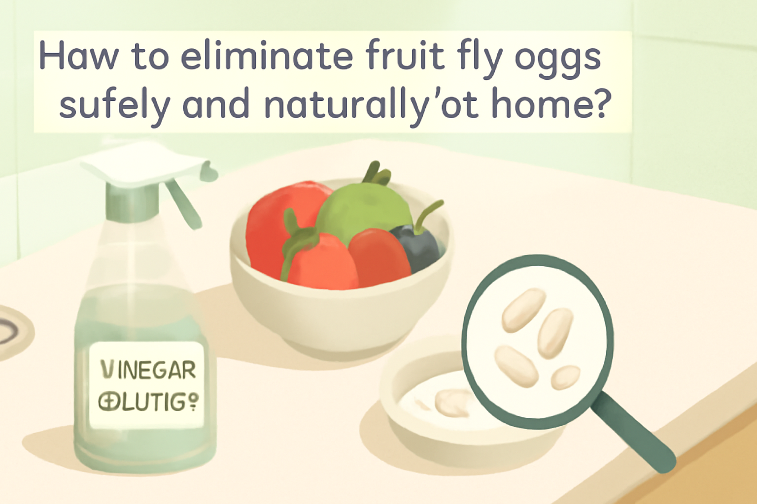 How to eliminate fruit flies eggs safely and naturally at home?