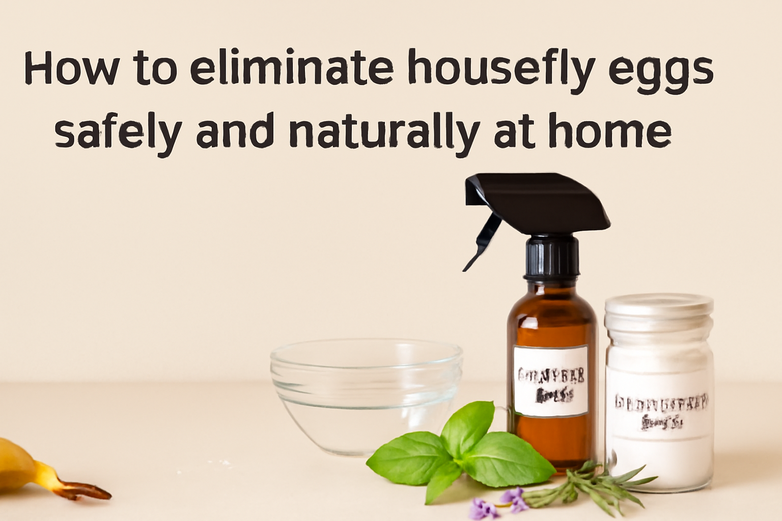 How to eliminate houseflies eggs safely and naturally at home?