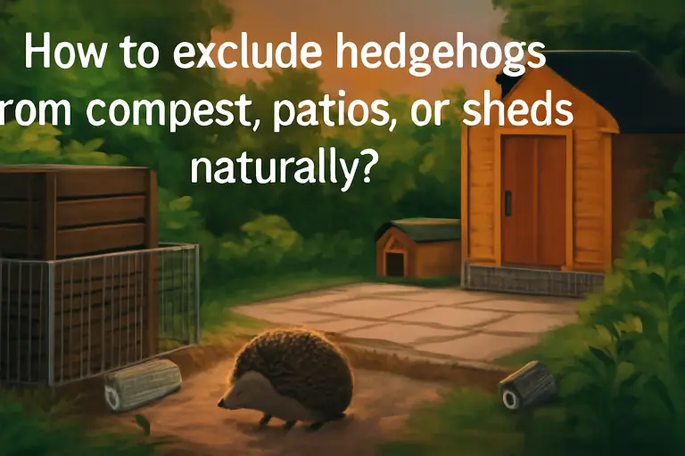 How to exclude hedgehogs from compost, patios, or sheds naturally?