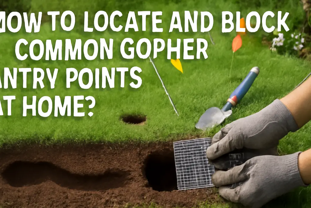 How to locate and block common gophers entry points at home?