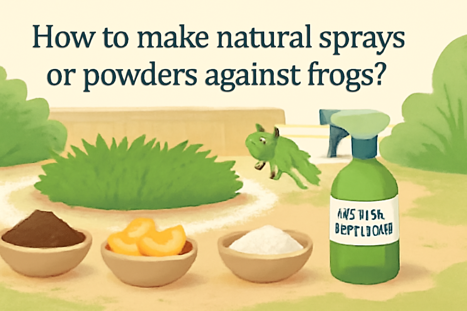 How to make natural sprays or powders against frogs?