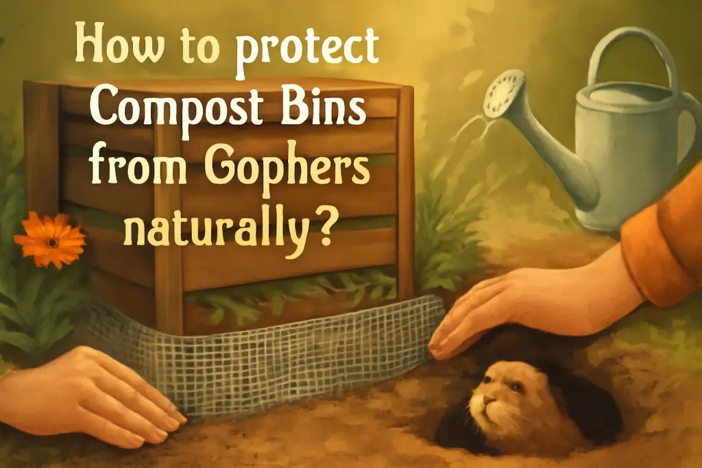 How to protect compost bins from gophers naturally?