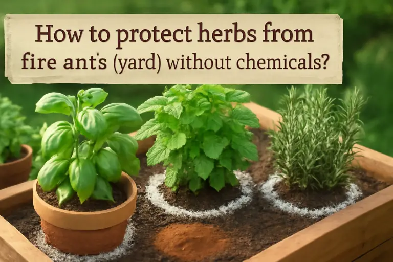 How to protect herbs from fire ants (yard) without chemicals?