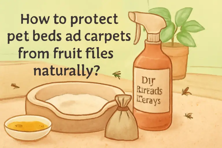 How to protect pet beds and carpets from fruit flies naturally?
