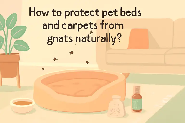 How to protect pet beds and carpets from gnats naturally?