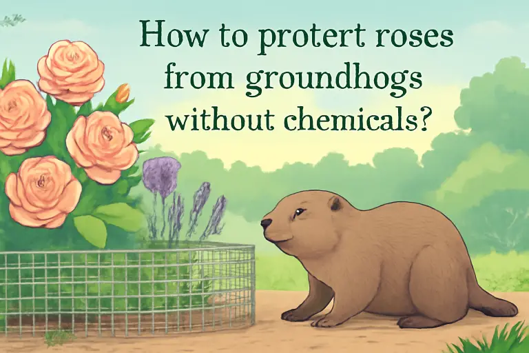 How to protect roses from groundhogs without chemicals?