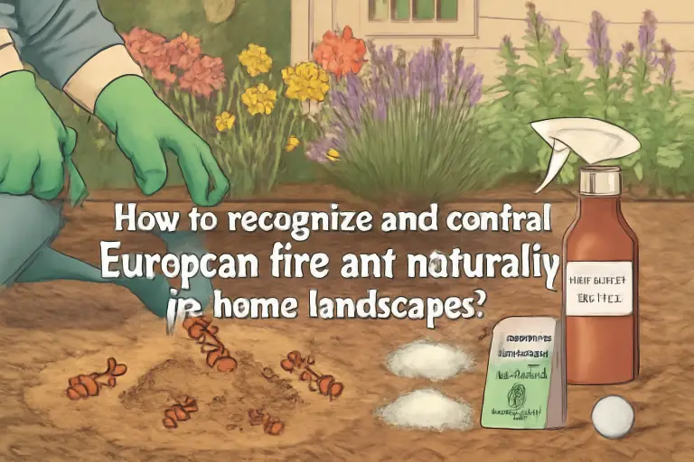 How to recognize and control european fire ant naturally in home landscapes?