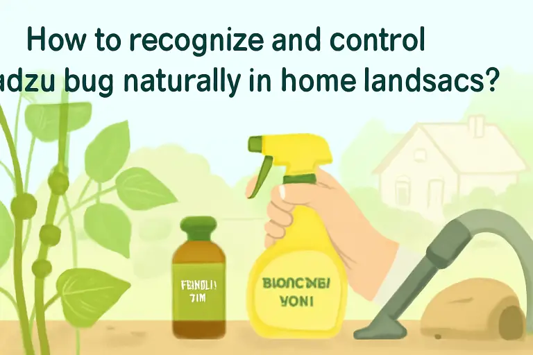 How to recognize and control kudzu bug naturally in home landscapes?