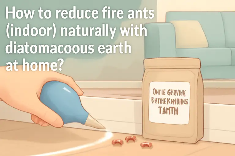 How to reduce fire ants (indoor) naturally with diatomaceous earth at home?