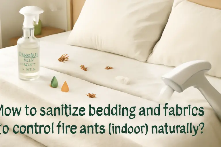 How to sanitize bedding and fabrics to control fire ants (indoor) naturally?