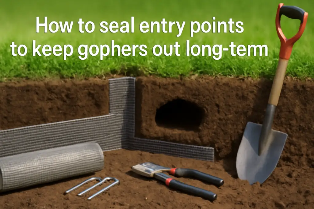 How to seal entry points to keep gophers out long-term?