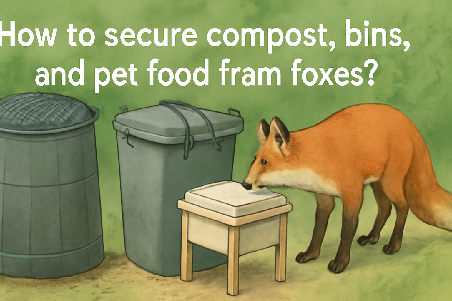 How to secure compost, bins, and pet food from foxes?