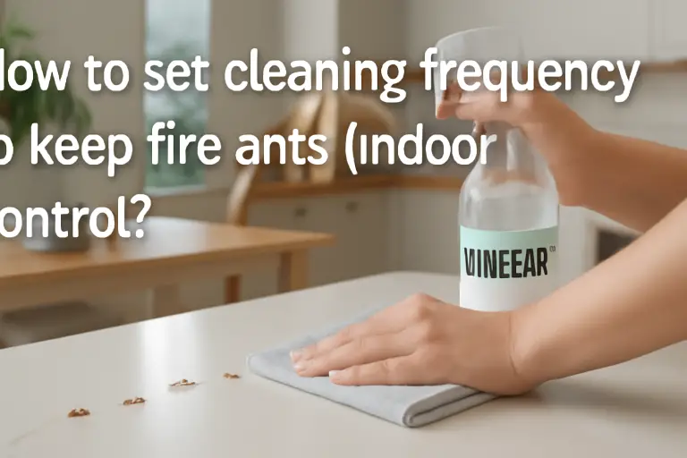 How to set cleaning frequency to keep fire ants (indoor) under control?